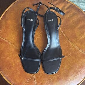 Mango Black Heeled Sandal